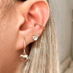 Piercing fake design torcido folheado em ouro 18k - comprar online