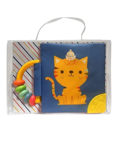 GATO - MI LIBRO SUAVE CON SONAJERO Y MORDILLO