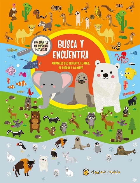 BUSCA Y ENCUENTRA ANIMALES DEL DESIERTO EL MAR EL BOSQUE Y LA NIEVE