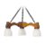 Araña Rustica 2, 3 o 4 luces Madera con tulipa de vidrio - comprar online
