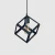 Lámparas colgante de techo Colgante "CUBO" de 1 luz en blanco o negro