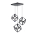 Lámpara de Techo Colgante de 3 Luces "CUBO" - Ferrolux