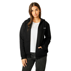 W - CAMPERA BASIC HOODIE BLACK CON LOGO - comprar online