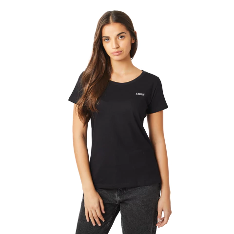 REMERA MUJER ORIGIN BLACK CON LOGO - comprar online