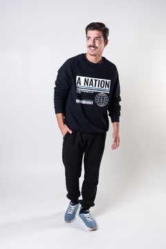BUZO CUELLO REDONDO LUTHER NAVY - A NATION