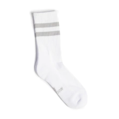 MEDIAS HOMBRE CREW STRIPES WHITE