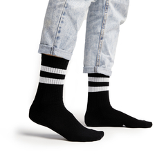 W- MEDIAS SPORTS CREW STRIPES BLACK - comprar online