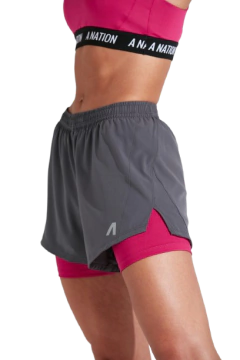 SHORT MUJER PRIX GRAY FUCSIA - A NATION