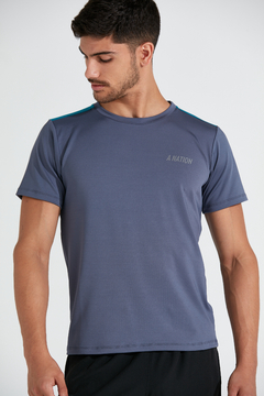 REMERA LUCIUS DARK GRAY BLUE - tienda online