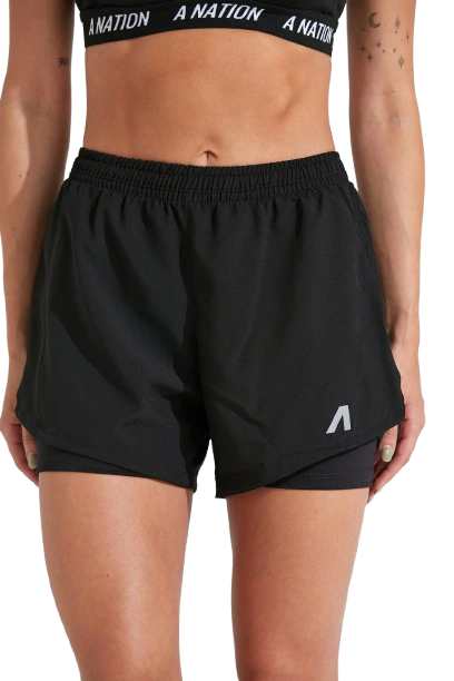 SHORT MUJER PRIX BLACK BLACK - comprar online