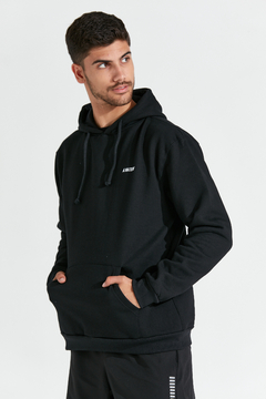BUZO HOMBRE BASIC HOODIE BLACK - tienda online