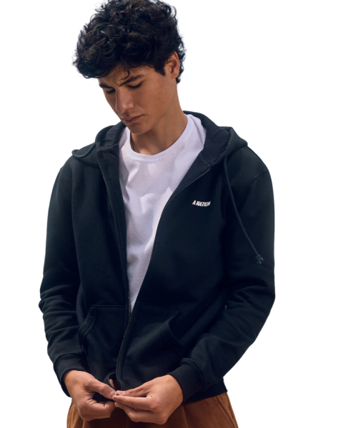 CAMPERA HOMBRE BASIC HOODIE BLACK - comprar online