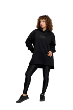 BUZO HODDIE STREET MUJER BLACK FUCSIA - tienda online