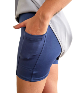 POLLERA SHORT SERENA LT. GREY NAVY - comprar online
