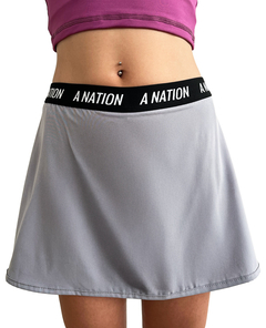 POLLERA SHORT SERENA LT. GREY NAVY