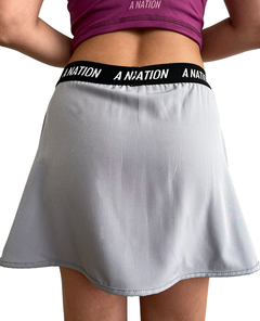 POLLERA SHORT SERENA LT. GREY NAVY en internet
