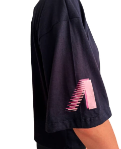 REMERA MUJER BOXY FIT MEGAN BLACK - A NATION