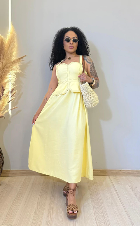 Vestido Fabia- amarelo
