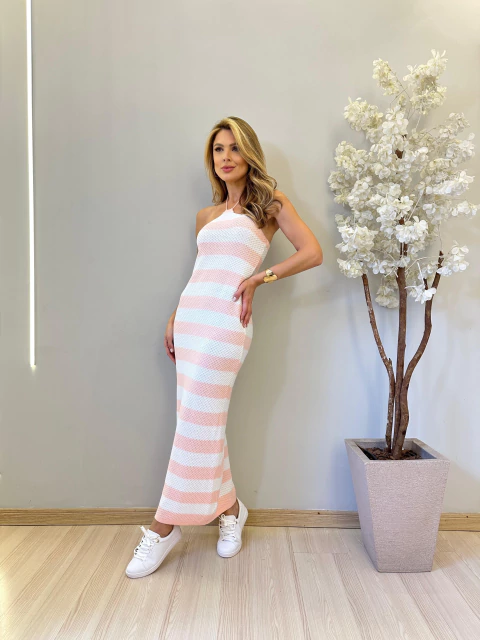 Vestido modal Lica- rosa