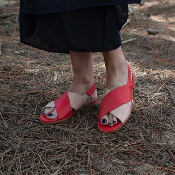 Sandalia "Iris" Rojo/Charol Nude thumbnail 2