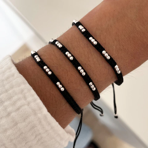 Pulsera macrame - Plata 925