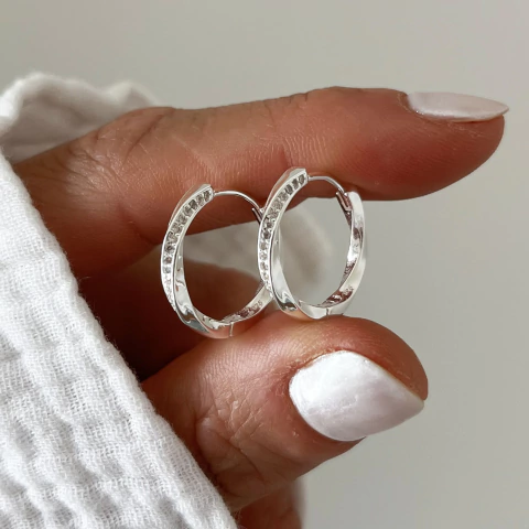 Huggies zoey - Plata 925 - comprar online