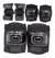 Set Proteccion Rodillas, Codos y Manos Negro para Patines y Skate Jem