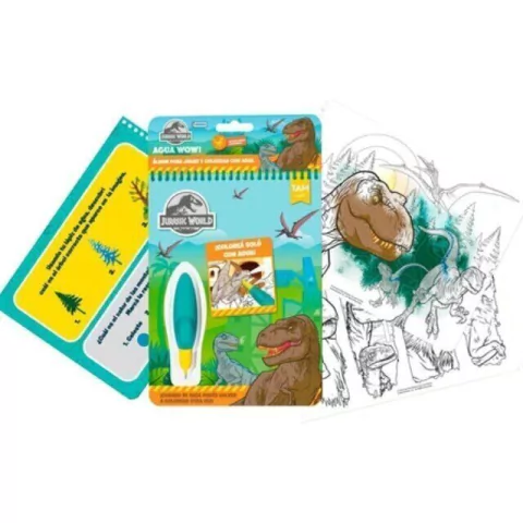 Jurassic World Dinosaurios Set de Arte Aqua Wow Libro para colorear con agua Tapimovil