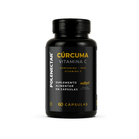Suplemento Alimentar de Curcumina + MSM + Vitamina C • 60 Caps 700mg
