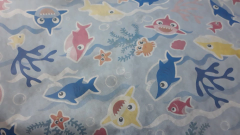 TNT ESTAMPADO - 1,4 M DE LARG. - TUBARÕES