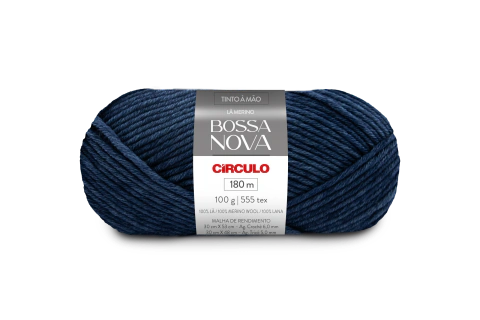 LÃ BOSSA NOVA CÍRCULO 100GR - 180 METROS - COR 2584 - AZUL MARINHO