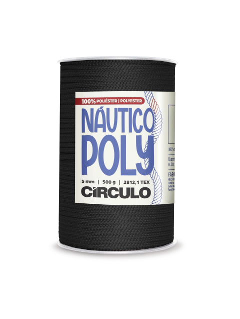 FIO NAUTICO POLY 5MM - COR 8990 - PRETO