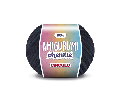 AMIGURUMI CHENILLE - COR 8990 - PRETO