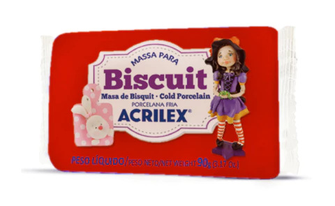 MASSA PARA BISCUIT 90G - VERMELHO