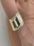 Bracelete grosso ondulado banhado a ouro18k na internet