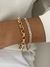 Pulseira duas faixas de cristal banhado a ouro18k - comprar online