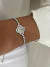 Pulseira riviera Trevo inspiração CC banhado a prata