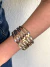 Bracelete grosso aberto na frente banhado a ouro18k