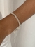 Pulseira duas faixas de cristal banhado a ouro18k