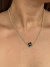 Choker trevo preto central banhado a ouro18k
