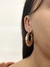 Argola G com boleada banhado a ouro18k