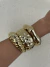 Bracelete ondulado aberto banhado a ouro18k - loja online