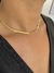 Colar Choker coleira de fita fina craquelada banhado a ouro 18k - comprar online