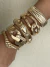 Bracelete bambu banhado a ouro18k na internet