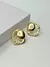 Brinco organico banhado a ouro 18k