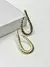 Brinco gota frontal banhado a ouro 18k