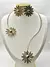 Conjunto Aro margarida banhado a ouro 18k