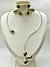 Conjunto Aro meia flor banhado a ouro 18k
