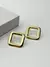 Brinco losango banhado a ouro 18k