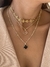 Choker com trevo preto banhado a ouro18k - comprar online